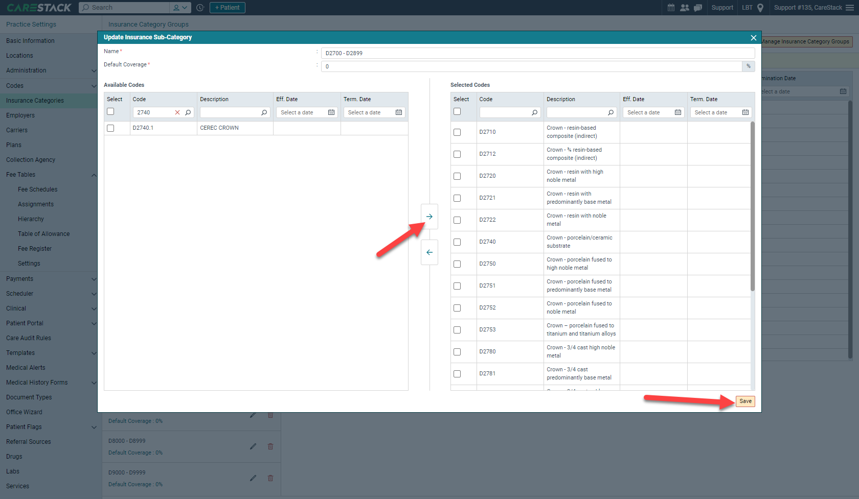How to Add a Code to an Insurance Category CareStack User Resource